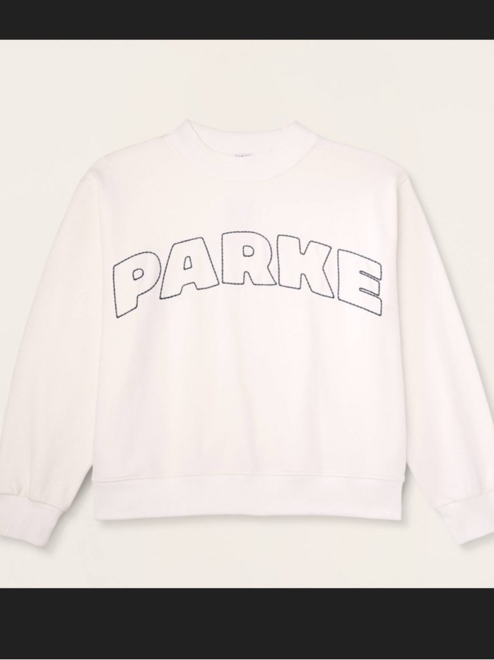 Parke X Target White Embroidered Logo mockneck Sweatshirt L/XL